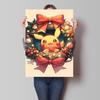 Canvas Wall Art Pokemon Pikachu Poster Prints Cute Cartoon Character Picture Classic Living Room  Home Decoration Christmas Gift
