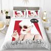 Fashion Girl European and American Modern Trend Girly Comfortable Duvet Cover Pillowcase Bedding Set Children Bedroom Decoration