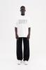 Men’s Oversized “1987” T-shirt with Stone Appliqué – Interlock Machinist – Ecru S