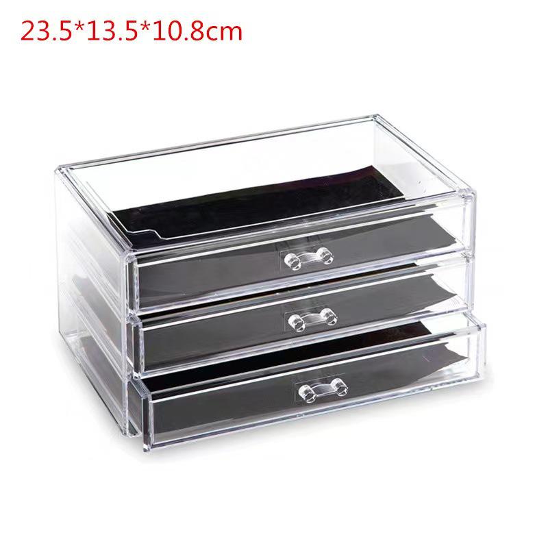 Transparent Multi-Layer Jewelry Storage Box with Drawers for Rings, Earrings, and Necklaces