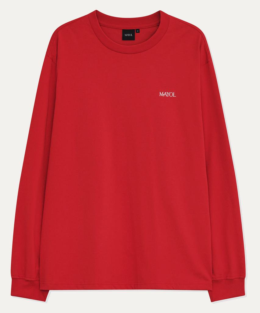 MAYOL Logo Basic Long Sleeve T-Shirt_Red