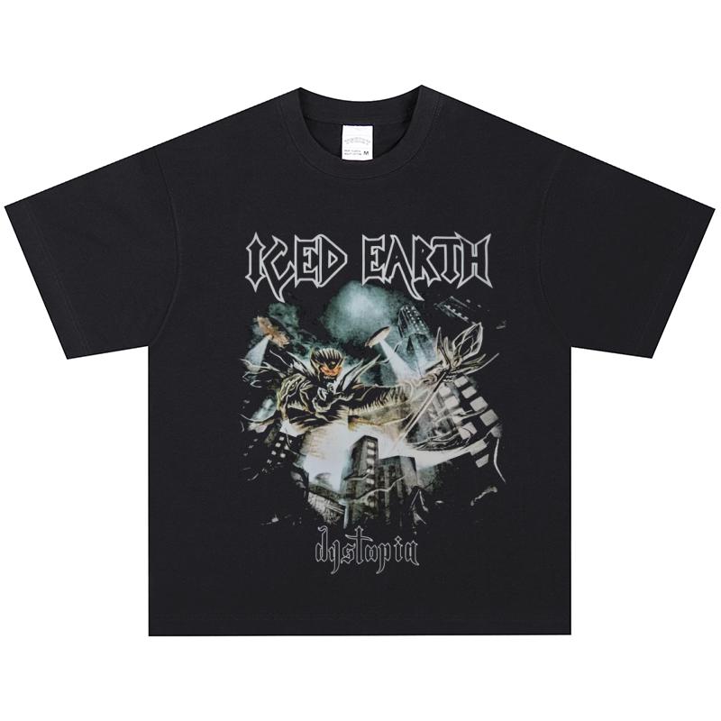 Футболка Iced Earth, Мягкая ткань, Повседневная