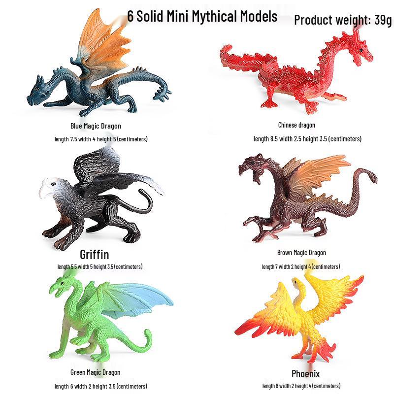 Dinosaur Model Set: T. Rex, Spinosaurus, Mosasaurus, Stegosaurus, Triceratops Cognitive Toys