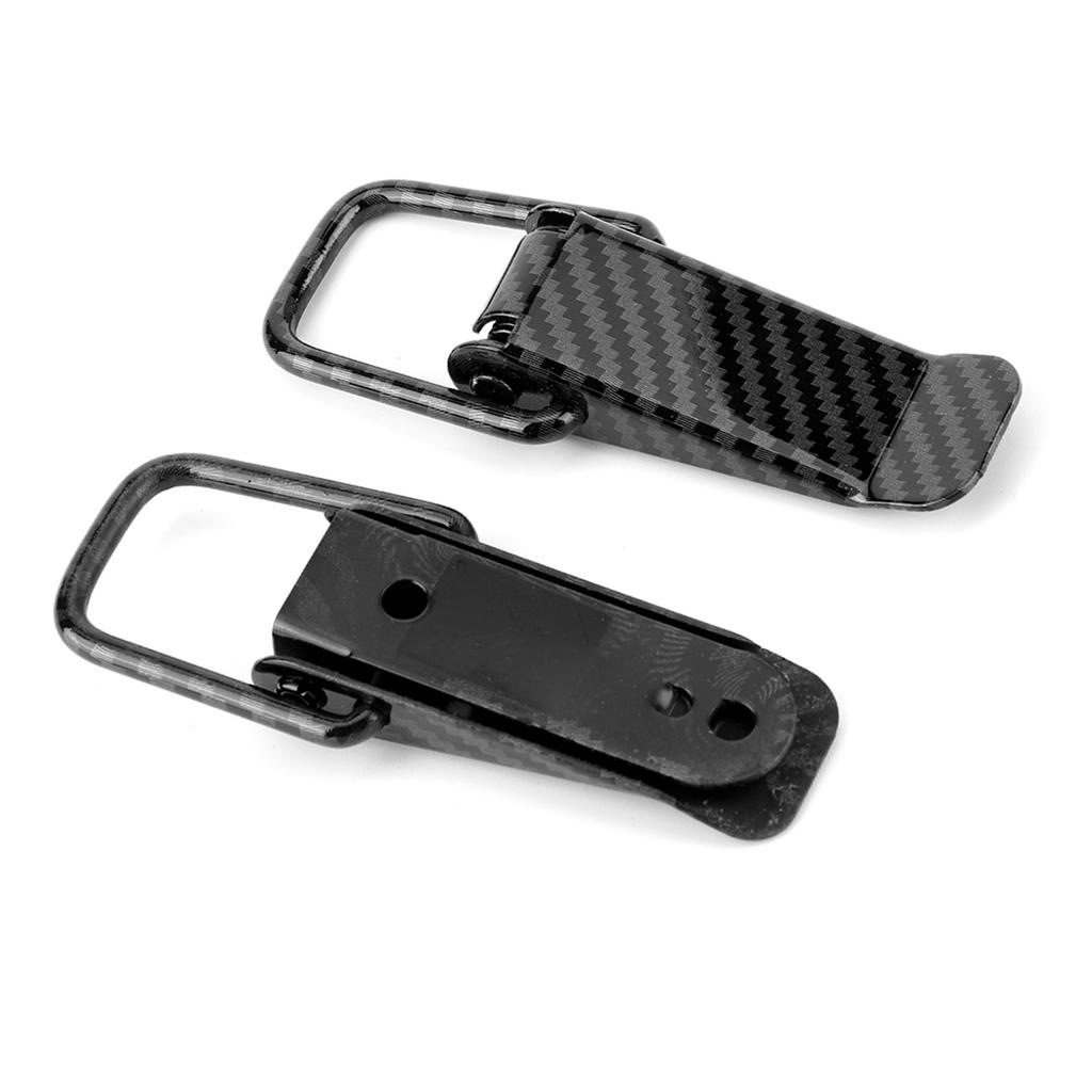 Universal Car Truck Hook Lock Clip Quick Release Black Carbon Fiber Texture