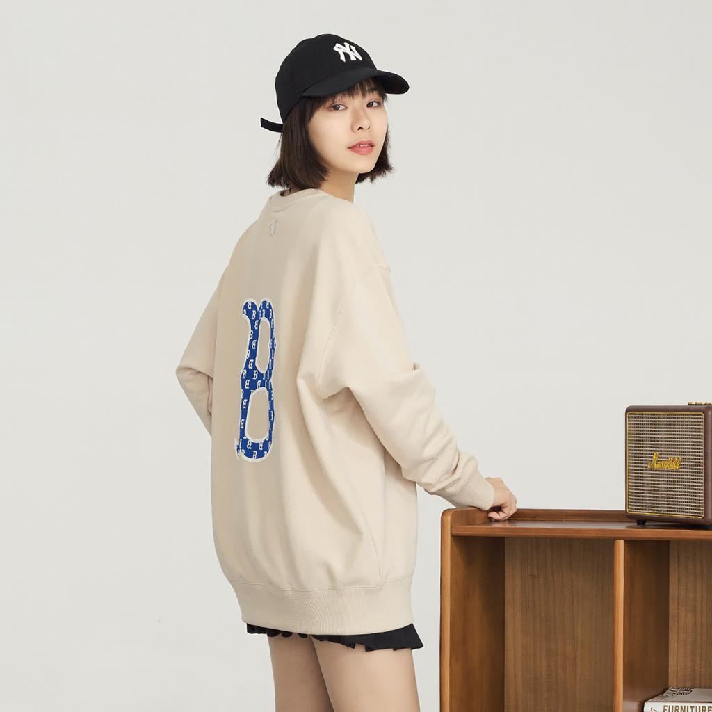 New MLB Sweatshirts Unisex Light Beige 3AMTM0831-43BGL