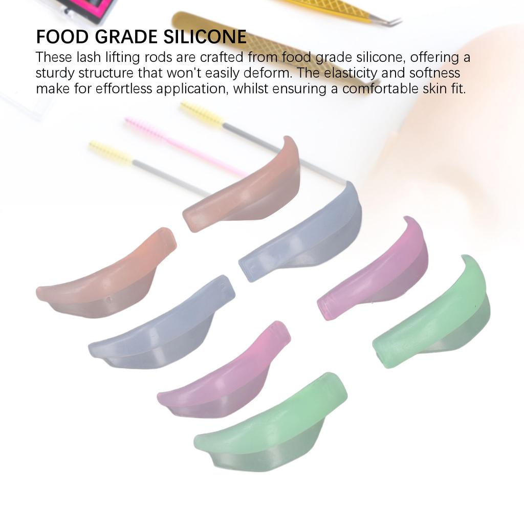 8 пар силиконовых валиков для ламинирования ресниц 4 размеров, многоразовые бигуди для завивки, инструменты для макияжа и красоты, не требующие клея, подушечки для ламинирования ресниц