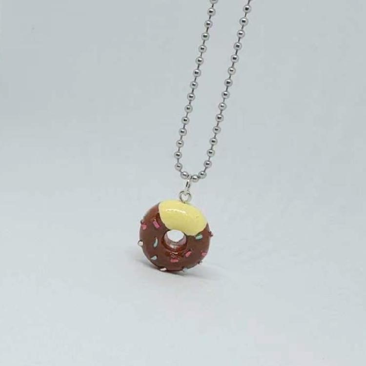 Модная Акриловая Мини-Пончик Подвеска Ожерелье Чокер Цепочка на Шею Y2K Украшения