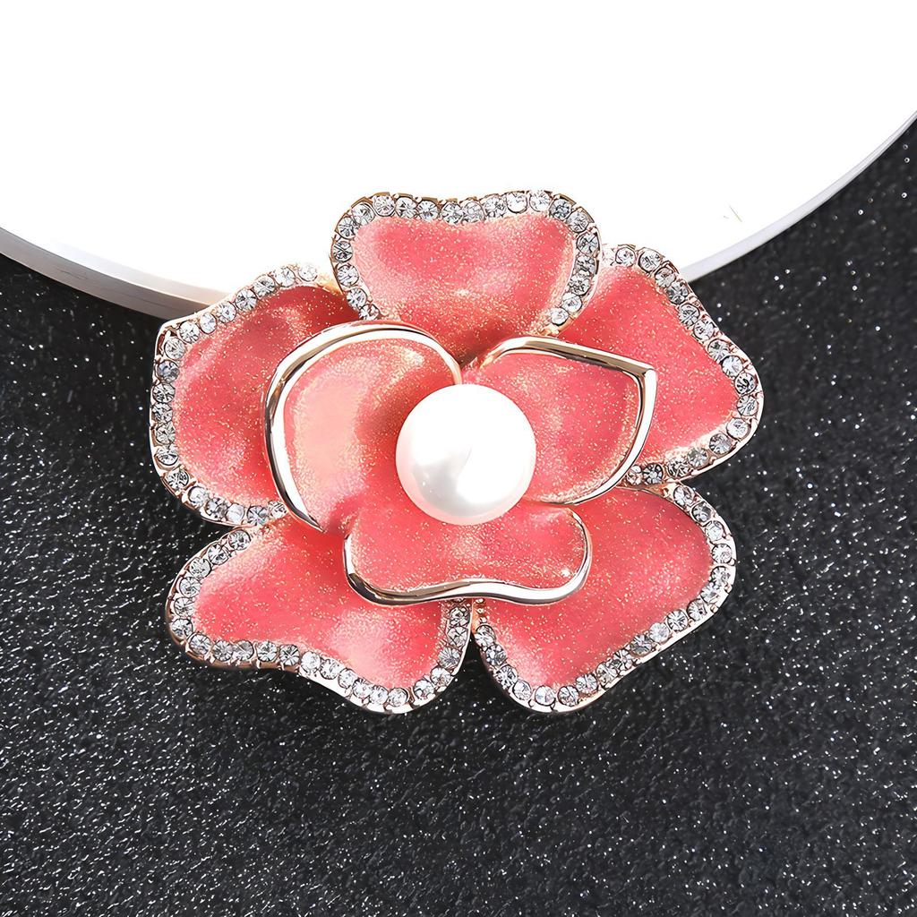 Xiaoxiangfeng эмалевая брошь камелия элитный женский французский корсаж элитный темпераментный костюм булавка аксессуары