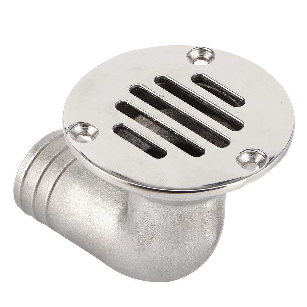 Marine Deck Drain 316 Stainless Steel 90 Degree Elbow Floor Drain 32mm for Boat Yacht