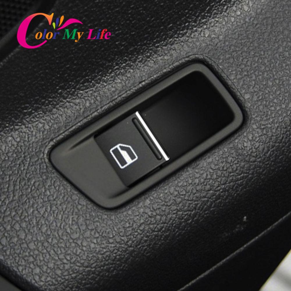Color My Life ABS Chrome 7 шт./компл. наклейка на ручку переключателя стеклоподъемника автомобиля для Volkswagen VW Jetta 2013 -