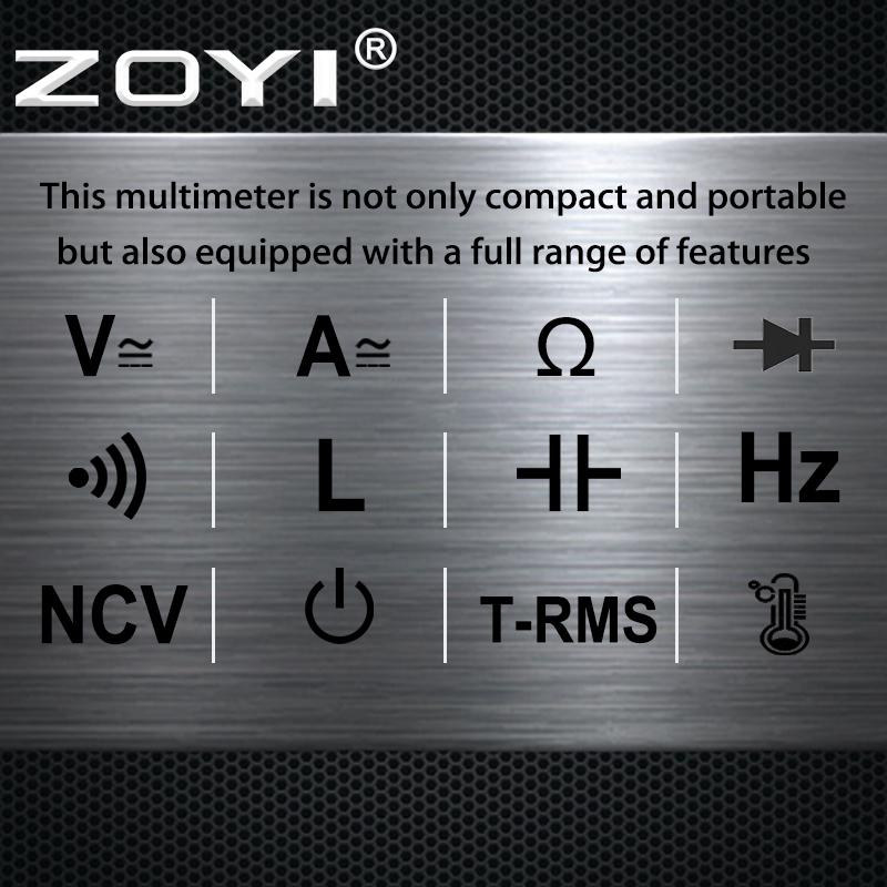 ZOYI ZT-102L automatic range inductance multimeter Compact high-precision anti-burn multimeter 60H