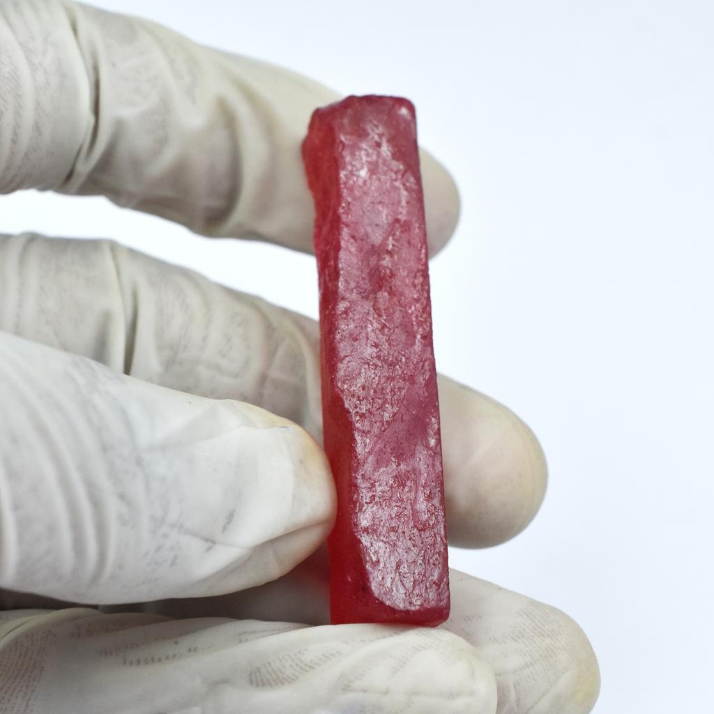 Natural Red Ruby Loose Gemstone 85.21 ct Uncut Raw Dyed Rough for Lapidary and Gem Collections