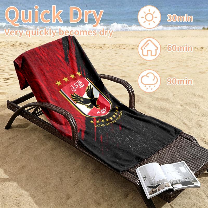 Al Ahly FC Beach towels also serve as bath towels summer essential a musthave for the outdoors the beach and the pool