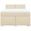 Maison Exclusive - Sommier à lattes de lit avec matelas Crème 140x200 cm Tissu