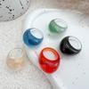 Salircon Creative Colorful Resin Acrylic Finger Rings for Women 2026 New Fashion Irregular Geometric Ring Aesthetic Jewelry Gift