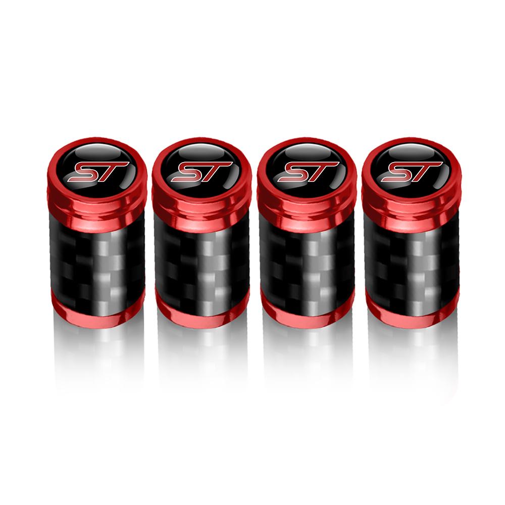 Carbon Fiber Car Wheel Tire Valve Cap Tyre Rim Stem Cover Accessories For Ford Ranger S-Max Focus Galaxy Mondeo Transit Tourneo