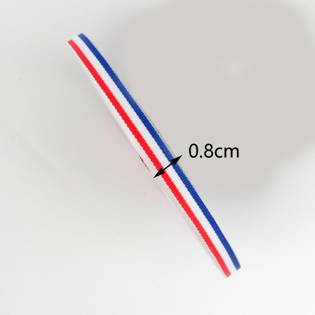 Лента красного, белого и синего цвета своими руками. Трехцветная цветная лента для бутонов. Темно-синяя лента ручной работы.