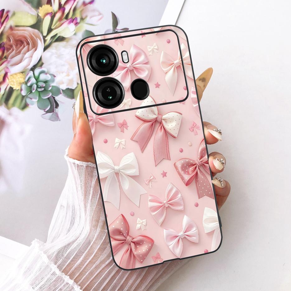 For Itel P40 Plus Case P683L Luxury Butterfly Tree Painted Cover Soft Silicone Phone Case For Itel P40 P662L P 40 ItelP40 + Bags