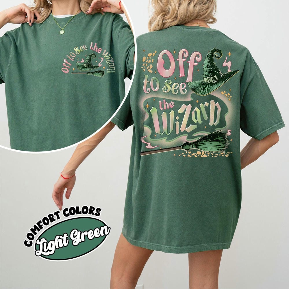 Twosided Wicked Wizard Comfort Bookish Shirt Emerald City Were off Movie Apparel Dark Acedemia Unisex Y2K Shirt Streetwear