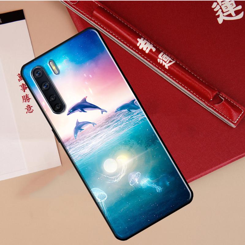 Чехол Океанский Дельфин для Oppo A40 A78 A54 A74 A94 A17 A57 A77 A76 A16 A96 A18 A60 A80 A38 A58 A98 A15 A5 Pro