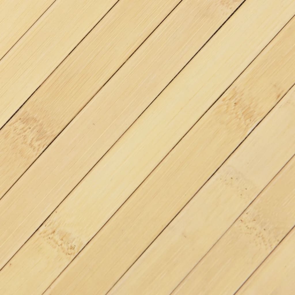 Rectangular Rug in Light Natural Tone 70 x 100 cm Bamboo