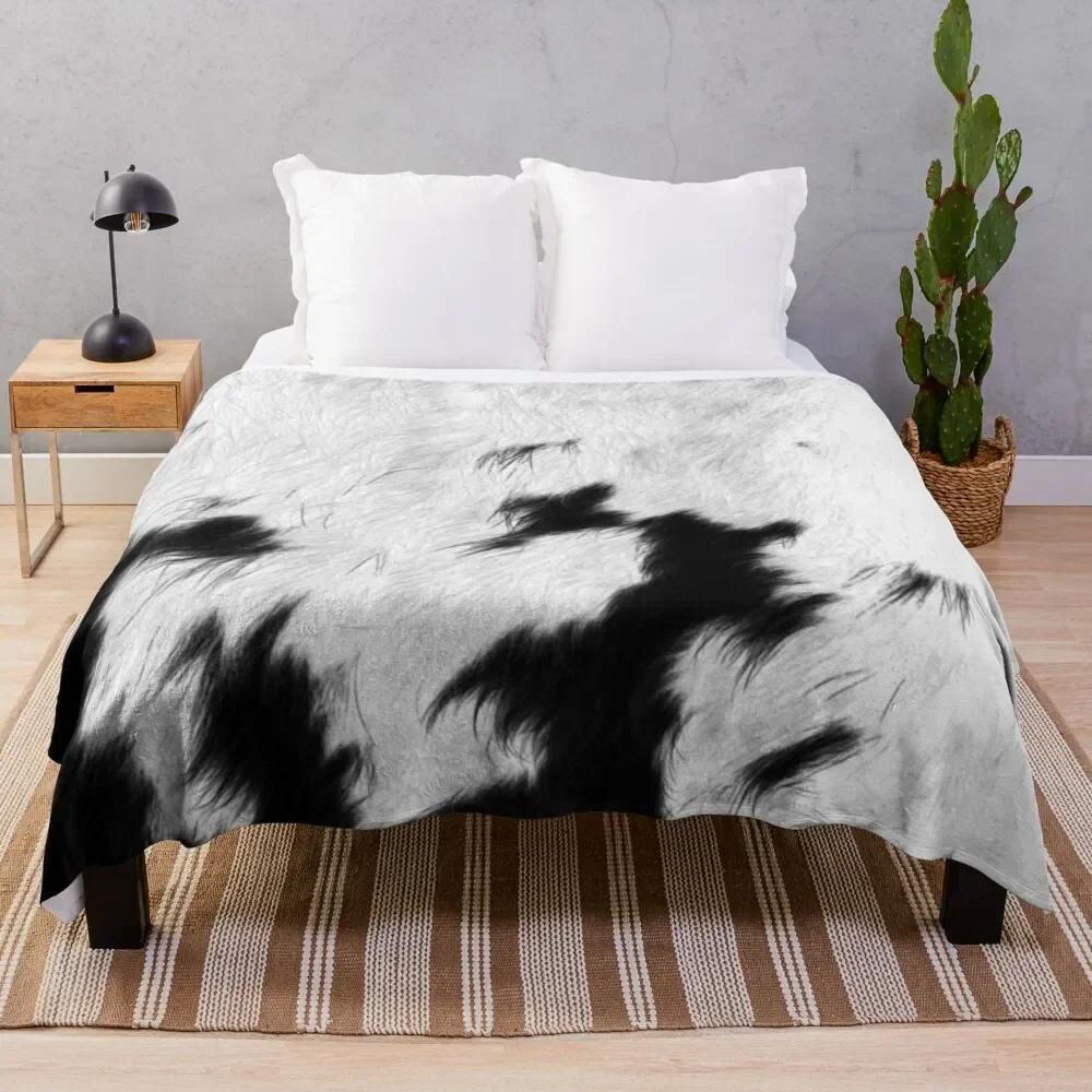 Фланелевое одеяло с принтом коровьей шкуры, Фланелевый плед с принтом коровьего меха, Подарок для детей и взрослых, Мягкое флисовое одеяло для дивана, софы, кровати