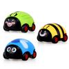 Kids Pull Back Vehicle Cartoon Look Drop Resistant Plastic Educational Interactive Pull Back Car Toy