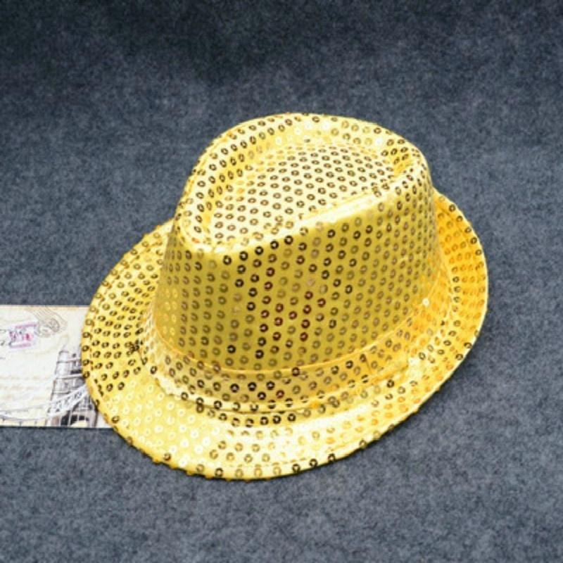Женская и мужская шляпа с пайетками для вечеринок и шоу, детская шляпа для мальчика и девочки LS