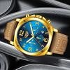 LIGE Luxury Chronograph Waterproof Man Watch Luminous Date Watch for Men Casual Leather Sports Military Men's Quartz Watches+Box