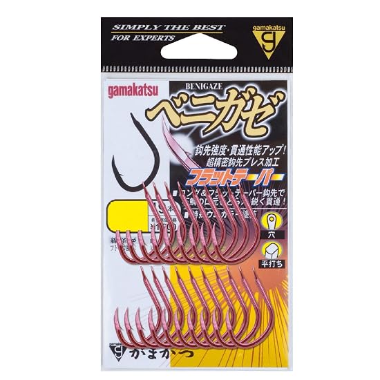 Gamakatsu Single Hook A1 Benigaze Size 14 23pcs Sea Urchin Color 67373