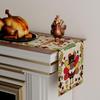 XCHI Turkey Maple Leaves Thanksgiving Fall Table Runner Party Table Decoration for Home Kitchen Dining Holiday Decor 13x48 Inch