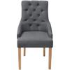 Dining Chairs 6 pcs Dark Grey Fabric