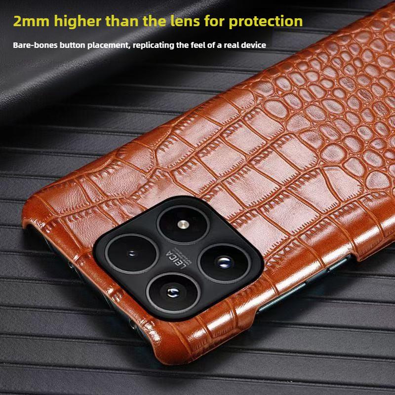 Ретро Чехол из Коровьей Кожи с Узором под Крокодила для Xiaomi 17 Pro Max Mi 15T 14T Pro 13T Mi15 14 13 12s Ultra Оболочка для Мобильного Телефона