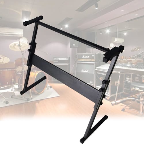iimono117 Z-Shaped Keyboard Stand, Height Adjustable, for Digital Pianos, Electronic Keyboards, Piano Stands, Easy Assembly, Portable, Suitable for Ki