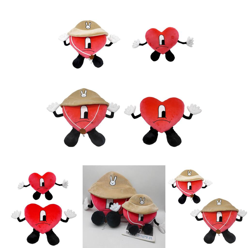 Плюшевая игрушка Bad Bunny Un Verano Sin Ti Мягкая и прочная подушка в форме сердца для детей и взрослых