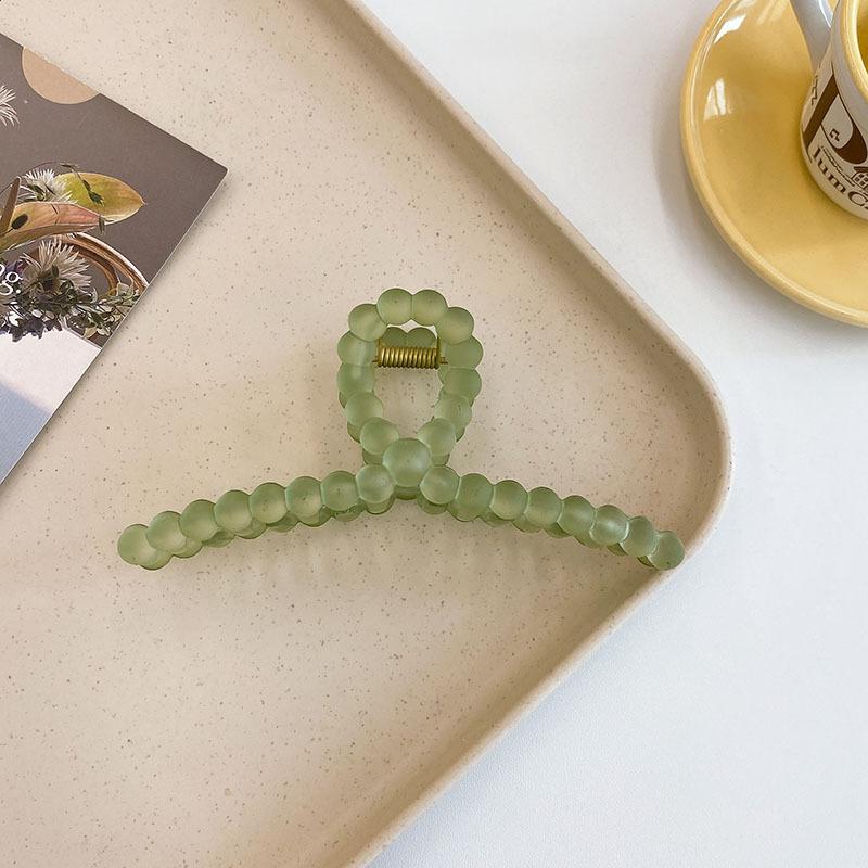 Матовые большие когти для волос, акриловые прозрачные заколки для волос, заколки в виде крабов, заколки для волос, головные уборы для женщин и девочек, корейские аксессуары для волос