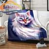 Mystery Cat and Satan  Fluffy Blanket  Warmth Soft Plush Sofa Throw  Square  Blanket Tourist blanket{Customize Your Picture}