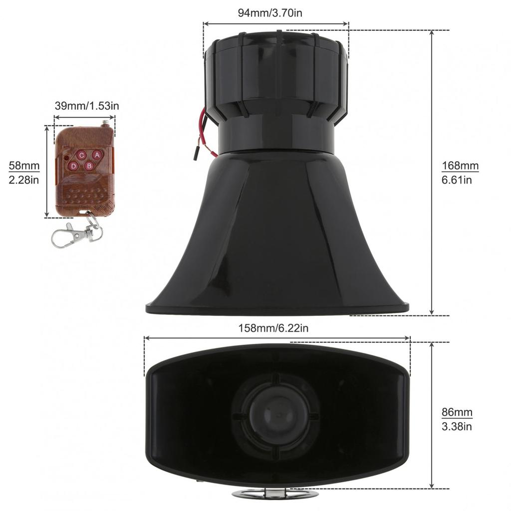 100 Вт 7 Звук 12 В Автомобильная Сирена Автомобильный Рог для Легковых Автомобилей Грузовиков Мотоциклов с Пультом Дистанционного Управления, Предупреждающая Сирена Динамик Рог