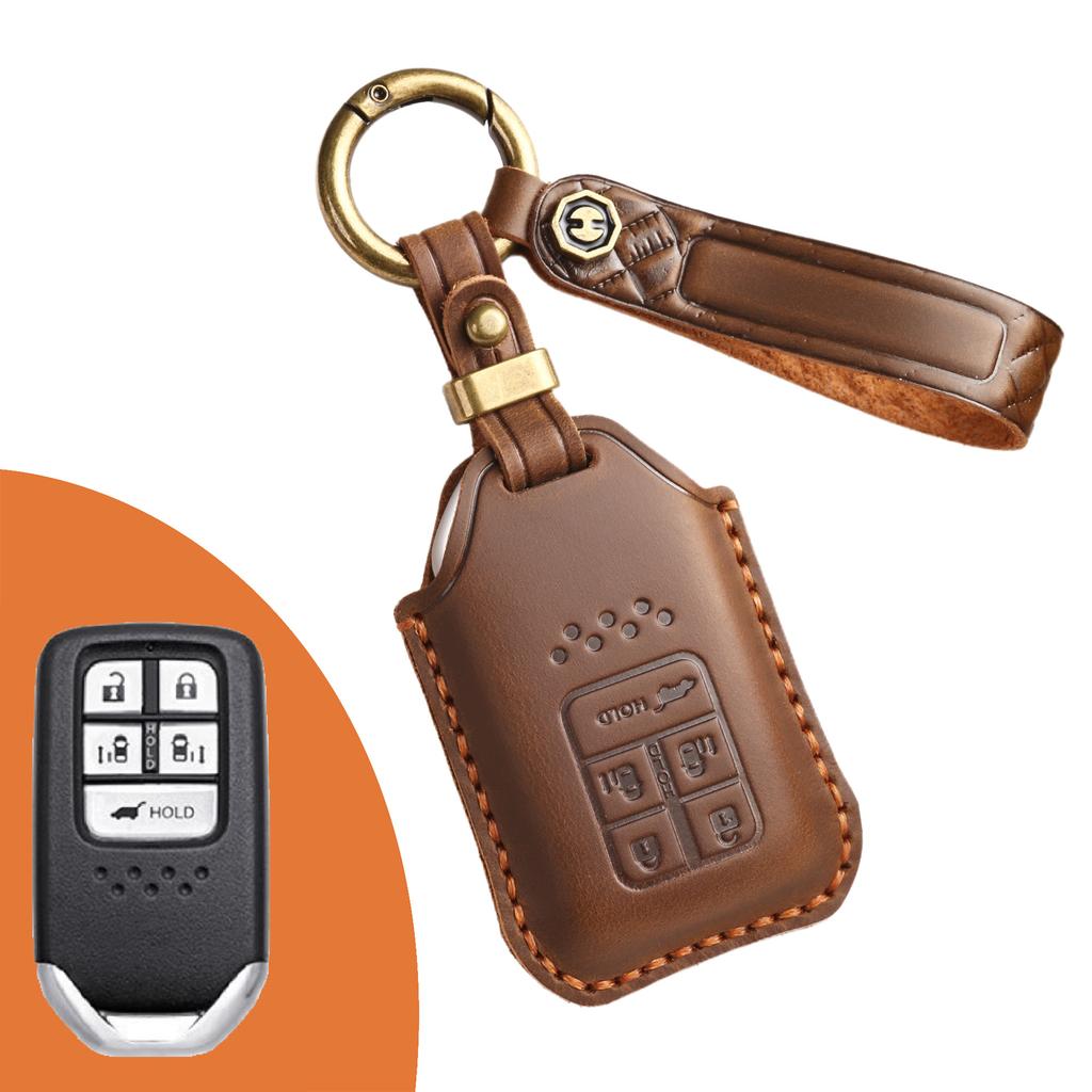 Ретро чехол для ключа подходит для кожаного чехла для ключа Honda CRV Lingpai XRV 10-го поколения Civic Accord Crown Fit.