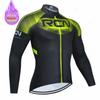 2025 RCN Team Winter Thermal Fleece Cycling Jersey Set Racing Bike Suit Mountian Bicycle Clothing Ropa Maillot Ciclismo Hombre