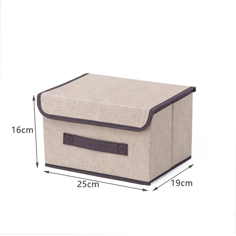 Нетканый материал складной ящик для хранения спальный шкаф игрушки одежда органайзер для мелочей с крышкой нижнее белье носки аксессуары для дома