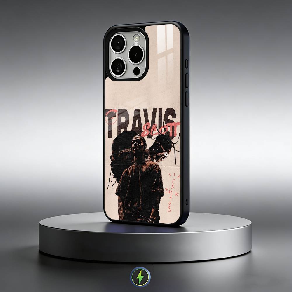 Чехол для телефона singer T-Travis Scott для iPhone 17, 16, 15, 14, 13, 12, 11 Plus, Pro Max Магнитный для Magsafe Беспроводной зарядки