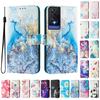 Ocean Colored Marble Luxury Painted Leather Case Wallet Book Style Cover for TCL 305,306,403,501,TCL 30,30 Plus,30 XE 5G,201,20 R,40R,TCL 40 SE...