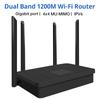 AC1200M Черный Европейский стандарт Беспроводной роутер - Высокоскоростной, Двухдиапазонный 5G, Мощное проникновение, Гигабитные порты