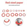 150Pcs Red Flat Washers 14 Sizes Insulation Washer with Plastic Box Flat Ring Washers