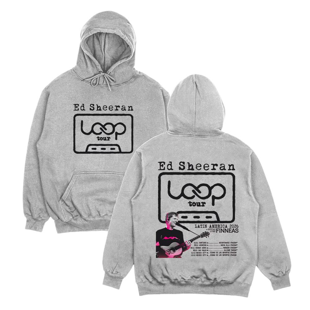 Ed Sheeran Loop Tour LATIN AMERICA 2026 Hoodies Graphic Sweatshirts Men Fashion Women Casual Clothing Fall Streetwear