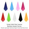 1PC Solid Color Scarves Bandana Polyester Lightweight Headwraps Square Scarves