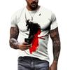 Personality Men's Samurai Pattern Print T-shirt Hip-hop Trend Fashion Round Neck Tops Summer New Street Casual Short-sleeve Tees