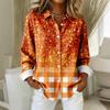 Women's Shirt Blouse Print Button Long Sleeve Casual Basic Shirt Collar Regular Top