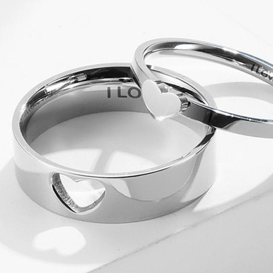 2 шт. кольцо на палец с гальваническим покрытием, яркий блеск, полое сердце, полированное изысканное мастерство, платье